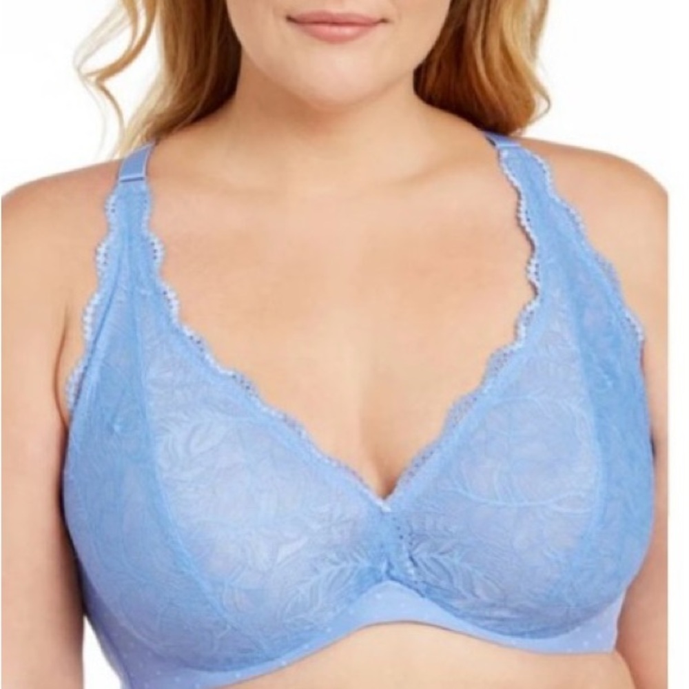 INC International Concepts Light Blue Lace Bra